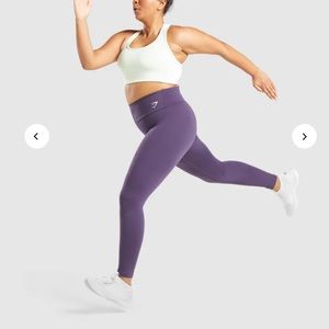 purple gym shark leggings